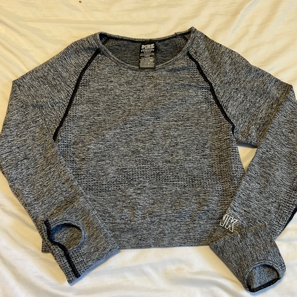 PINK Seamless Cropped Long Sleeve